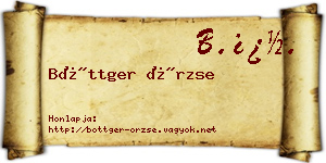 Böttger Örzse névjegykártya